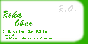 reka ober business card